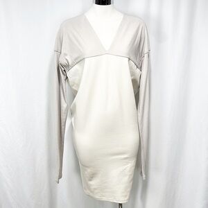 Paulo Errico Dual V-Neck Long Sleeved Silk Blend Dress size XS Made in Italy